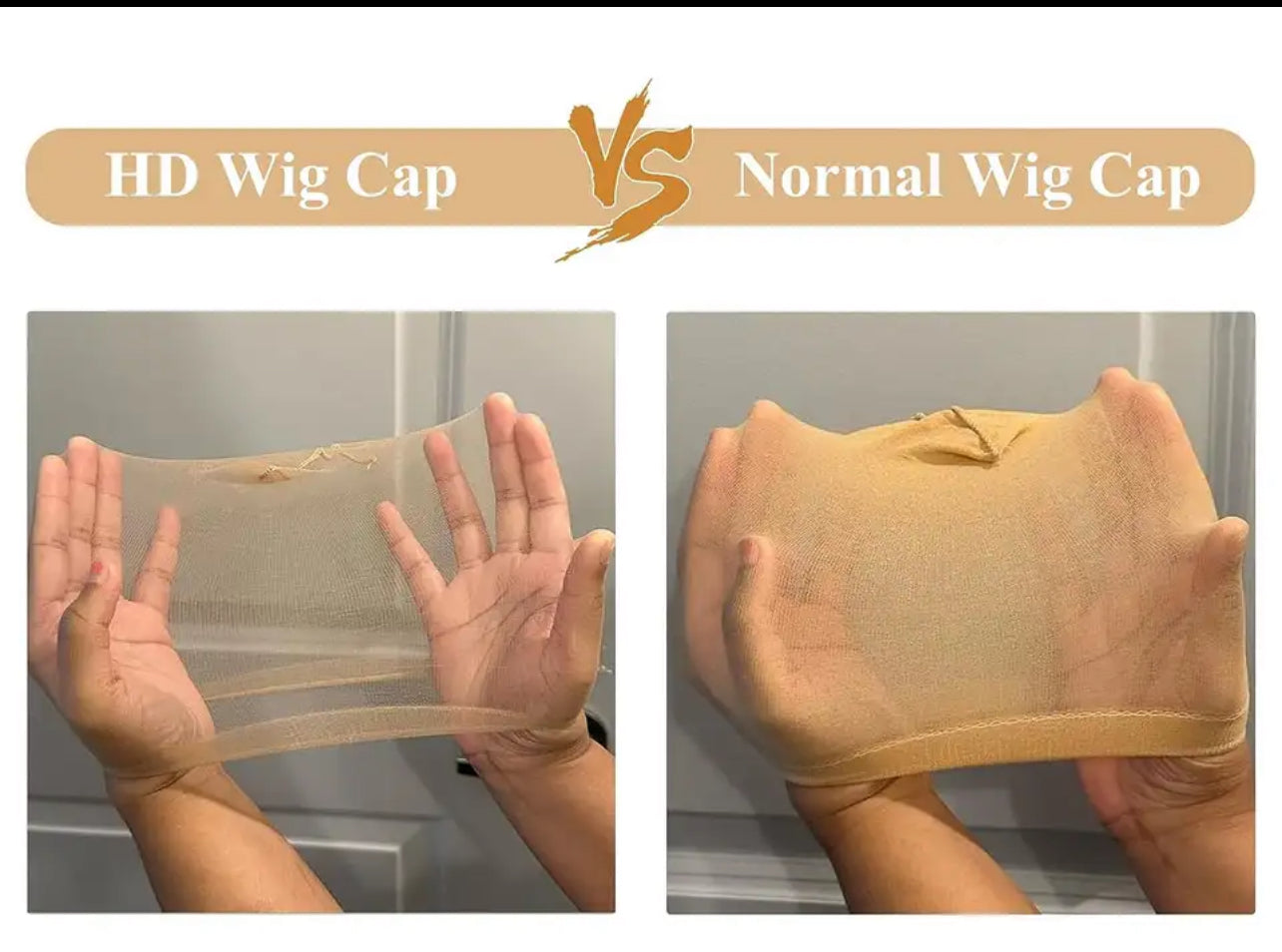 2x HD Perückenkappe