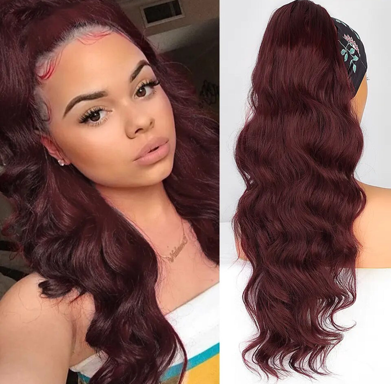 Ponytail | 55cm Dunkelrot